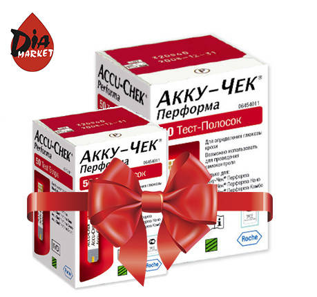 

Тест-полоски Акку-Чек Перформа (Accu-Chek Performa) - 2 упаковки по 50шт.