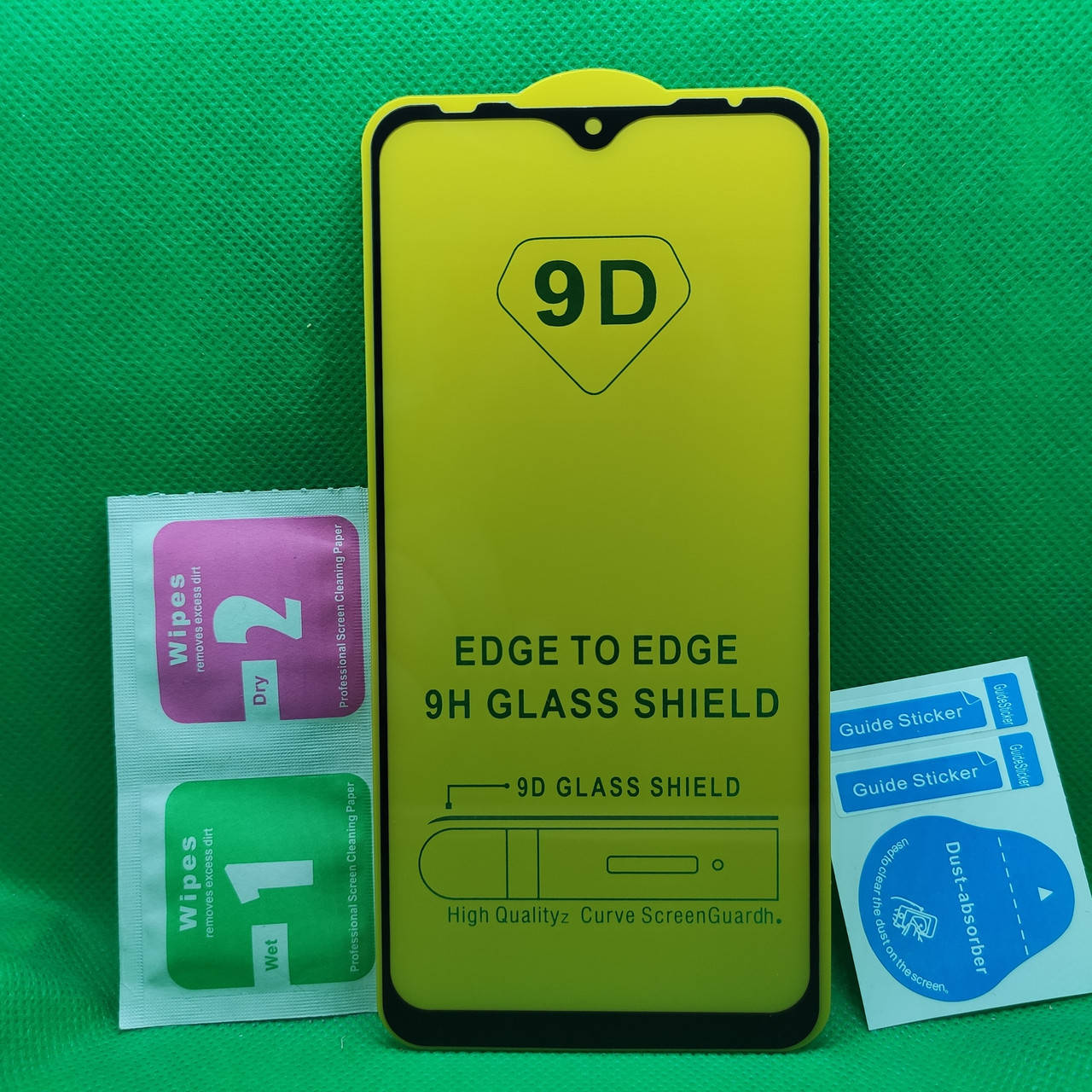 

Защитное стекло для Motorola G8 Plus Full Glue 9D 9H на весь экран телефона клей по всей поверхности, Черный