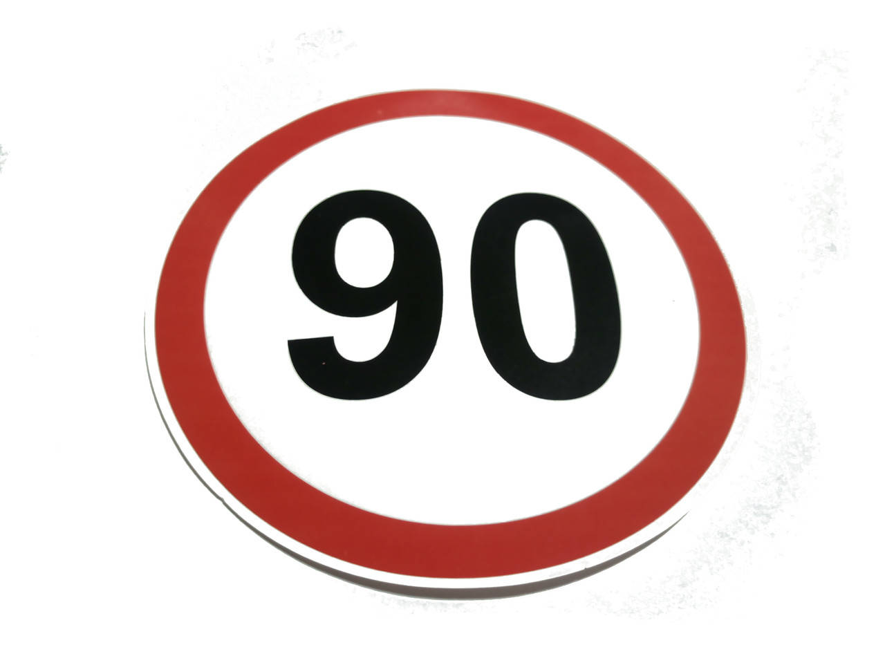 

Наклейка ограничитель скорости "90"
