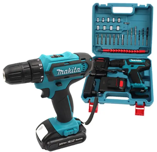 

Шуруповерт Makita 550 DWE 24V 5A/h li-Ion. Аккумуляторный шуруповерт Макита с набором