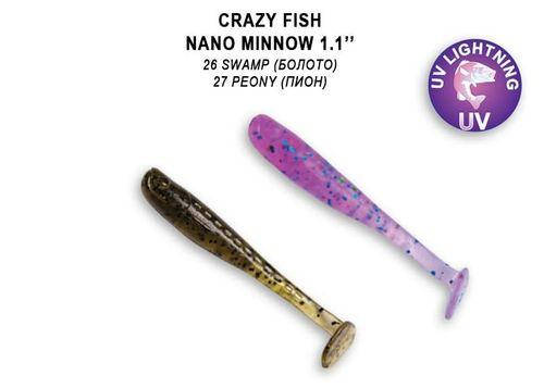 

Силикон Crazy Fish Nano Minnow 1,1" 68-27-26/27-6 кальмар