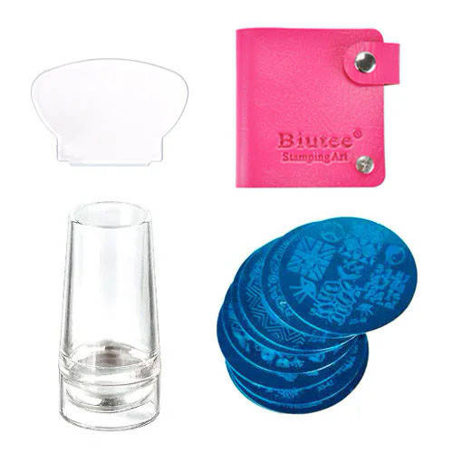 

Набор для стемпинга, нейл-арта, прозрачный штамп с чехлом