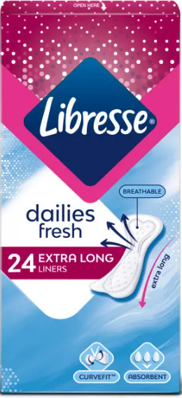 

Ежедневные прокладки Libresse Dailies Fresh Extra Long 24 шт