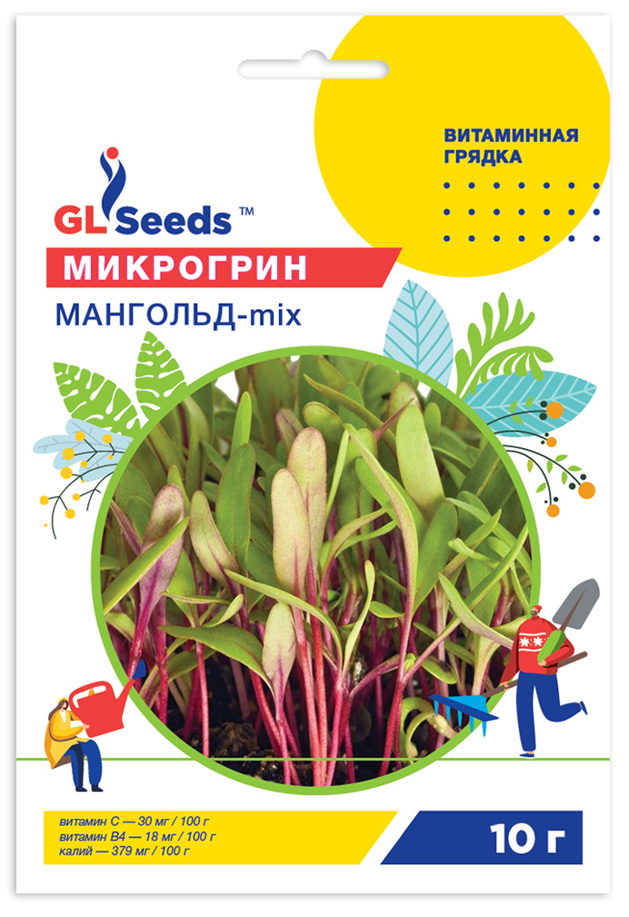 

Микрозелень микрогрин Мангольд микс