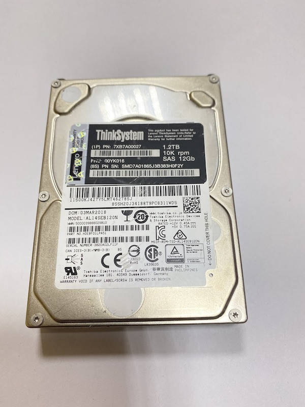 

БУ Жесткий диск 1.2 ТБ Lenovo (2.5", 10000 об/мин, 128 МБ, SAS 3.0, 7XB7A00027)