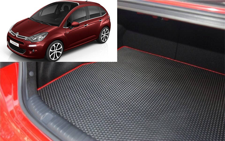 

Коврик ЕВА в багажник Citroen C3 '09-16, Черный