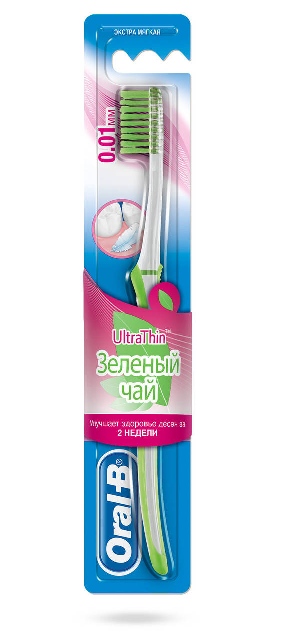 

Зубная щетка Oral-B UltraThin Зеленый чай экстра мягкая