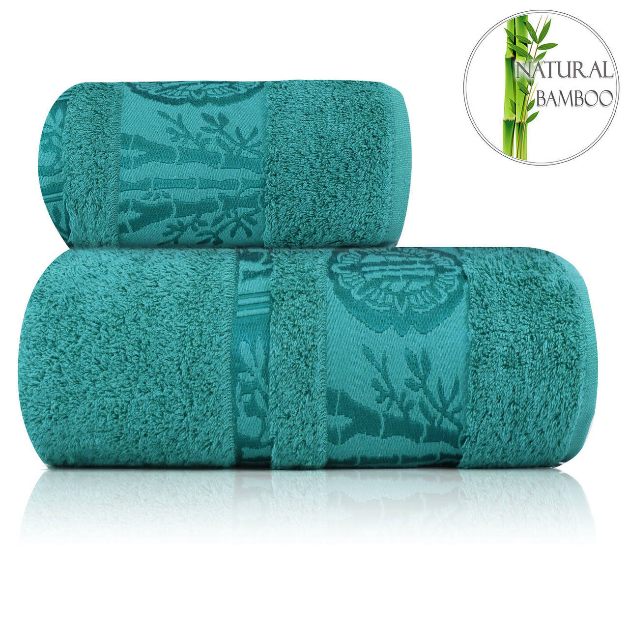 

Мягкое полотенце Aynali Zeron из бамбука Турция, Изумрудный, 50х90