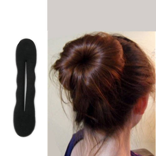 

Заколка - Софиста Твиста (твистер) черная поролоновая короткая 17,5 см.