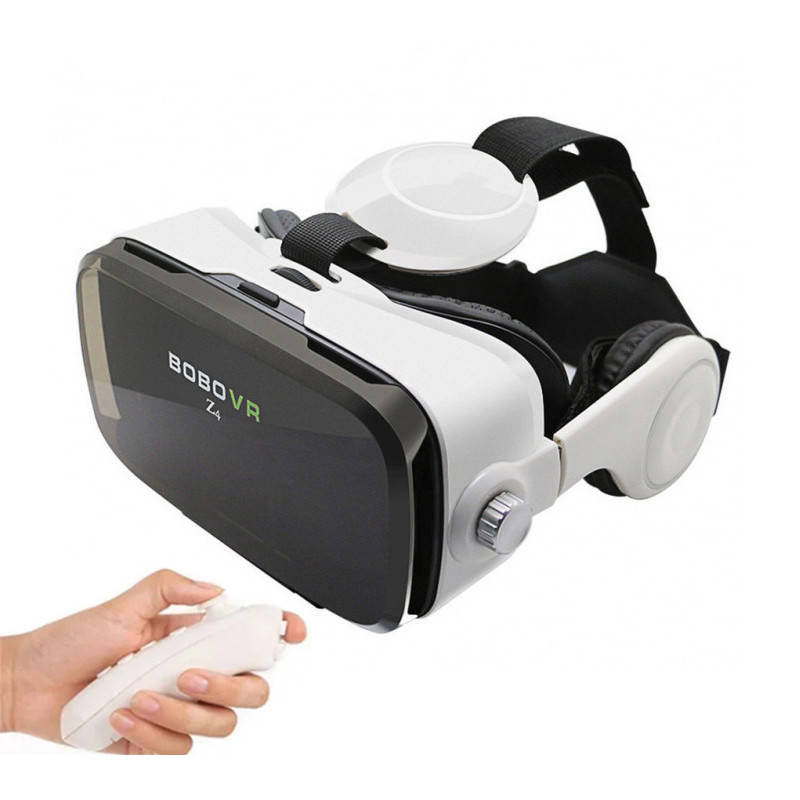 

Виртуальные видео-очки Bobo VR Z4 с пультом джойстиком, 3D Шлем виртуальной реальности для смартфона, телефона, Белый