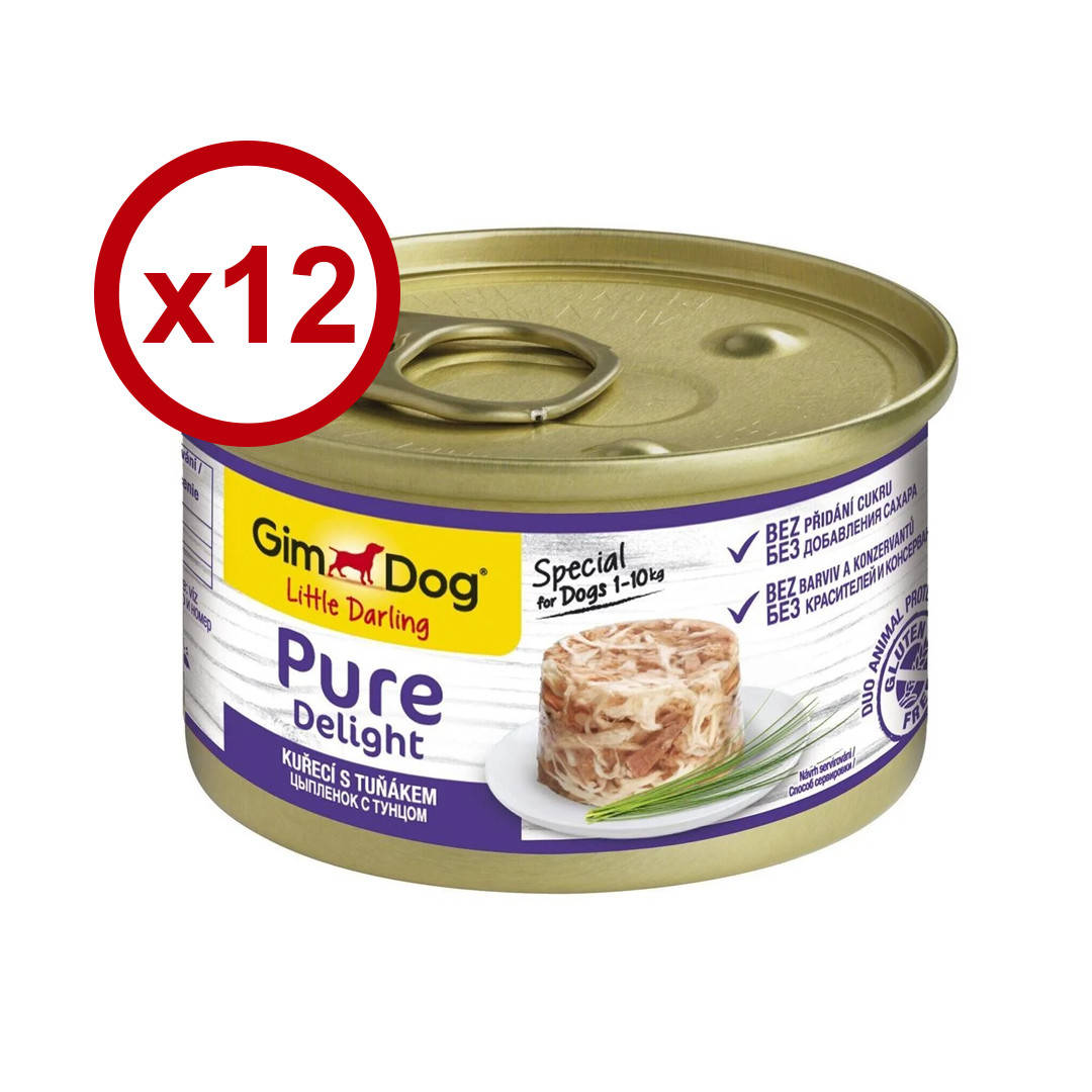 

GimDog Little Darling Pure Delight консерва для собак (курица и тунец) 85г*12шт