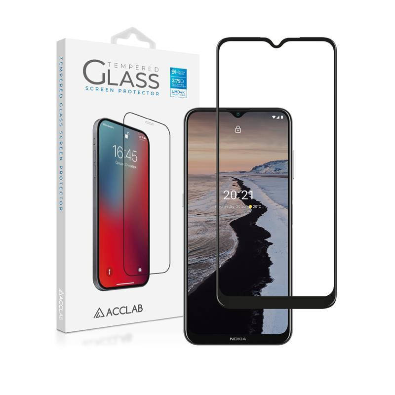 

Защитное стекло ACCLAB Full Glue для Nokia G10/G20 Black (1283126512346), Черный
