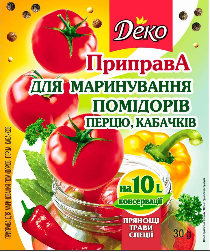 

Приправа для маринування помідорів 30г