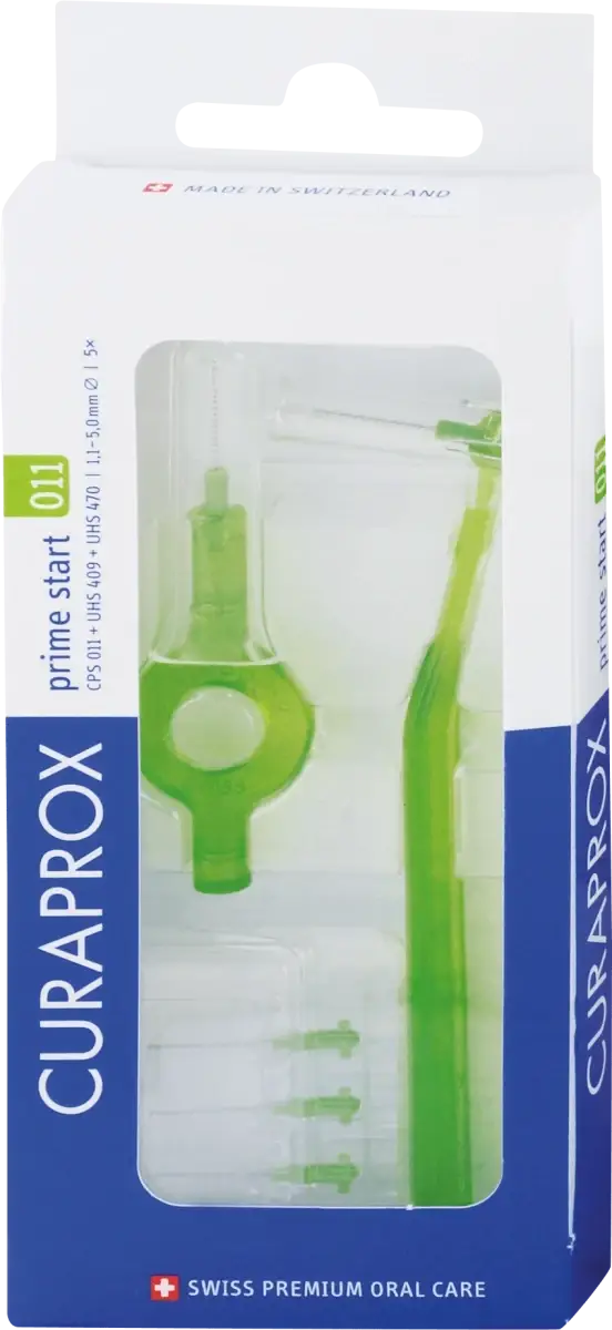 

Межзубные щетки Curaprox Prime Start размер 11 + держатели