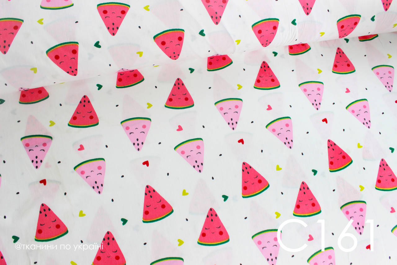 

Ткань сатин Арбуз NEW, Красный