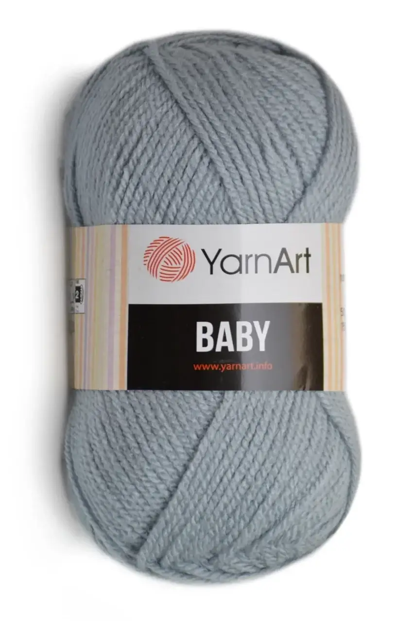 

Пряжа Демисезоная акриловая БебиYarnArt Baby Ярнарт 100% акрил, Турция 3072- серый