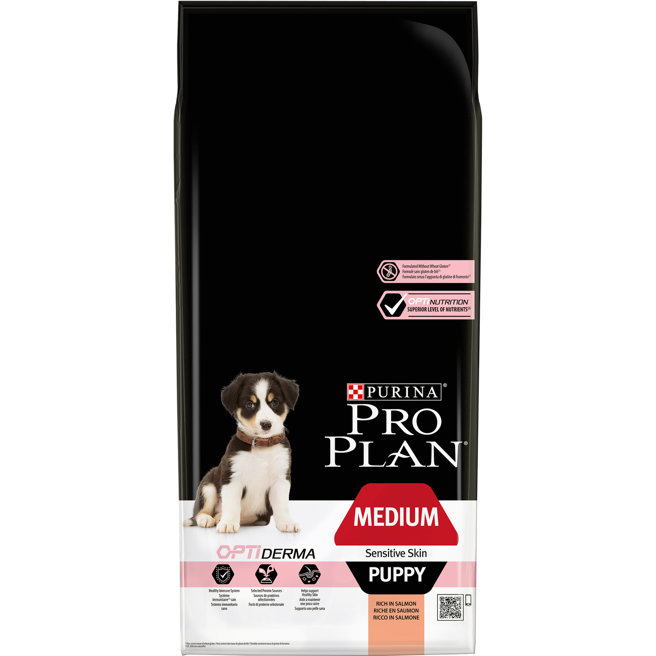 

Purina Pro Plan Puppy Medium Optiderma 12 кг- для щенков средних пород с лососем