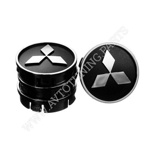 

Заглушка колесного диска Mitsubishi 60x55 черный ABS пластик (4шт.) 50024 (50024)