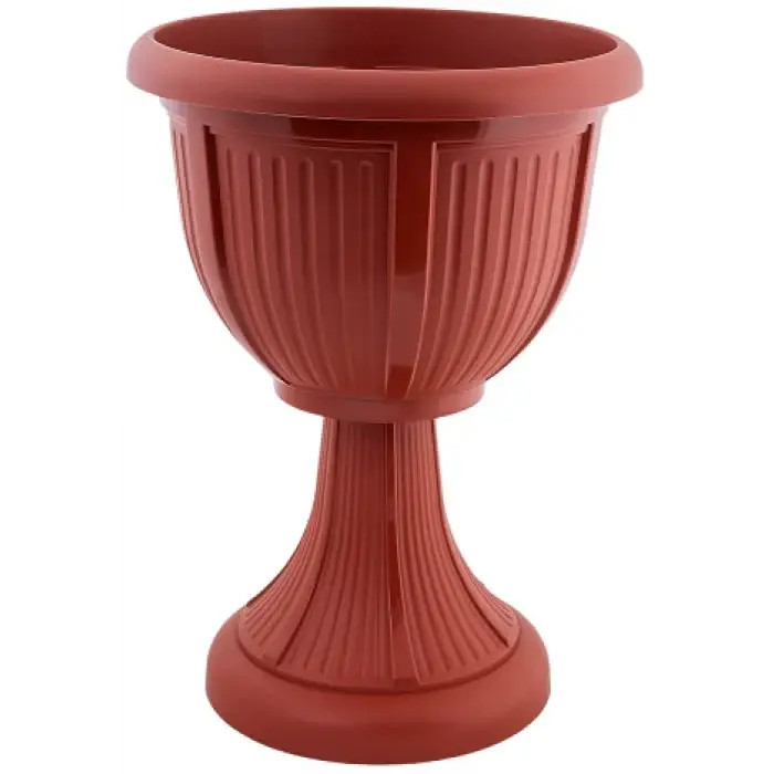 

Уличный высокий напольный вазон в античном стиле 31*42см 6л, терракот Леон Алеана