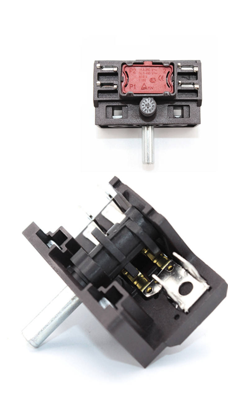 

Переключатель для духовки Asel, Saturn, Efba AC201б (AC2) 16A / 250v / T150