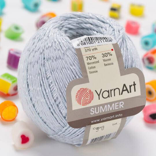 

Пряжа YarnArt Summer 50 серый (Ярнарт Саммер) 70% хлопок, 30% вискоза
