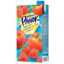 

Сок Персиково-Клубничный с мякотью Добрий Ранок 1л