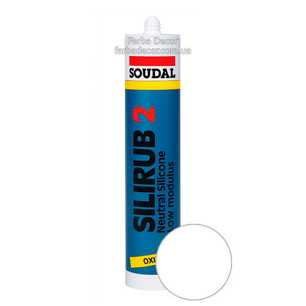 

Герметик SOUDAL нейтральный SILIRUB 2 (белый), 300 мл