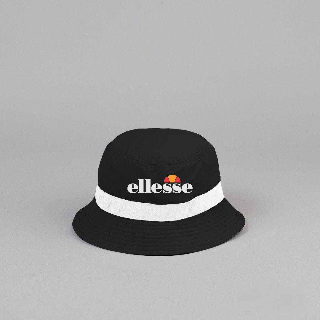 

Классная черная панамка Ellesse, черная панама елис с белой полосой
