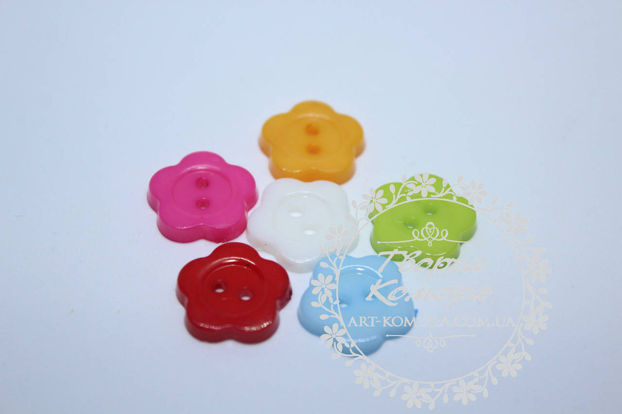 

Пуговицы пластмассовые "Цветок", 1,2 см. Цвет: микс, в наборе 5 шт.