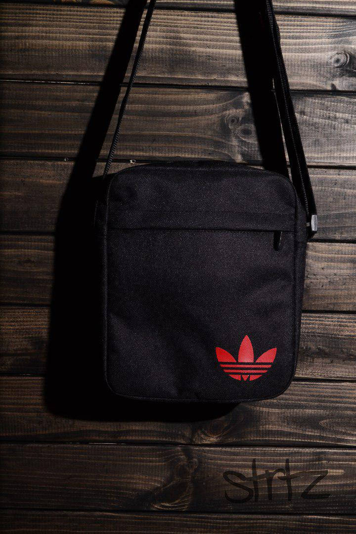 

Классная сумка мессенджер адидас, барсетка черная Adidas, Черный