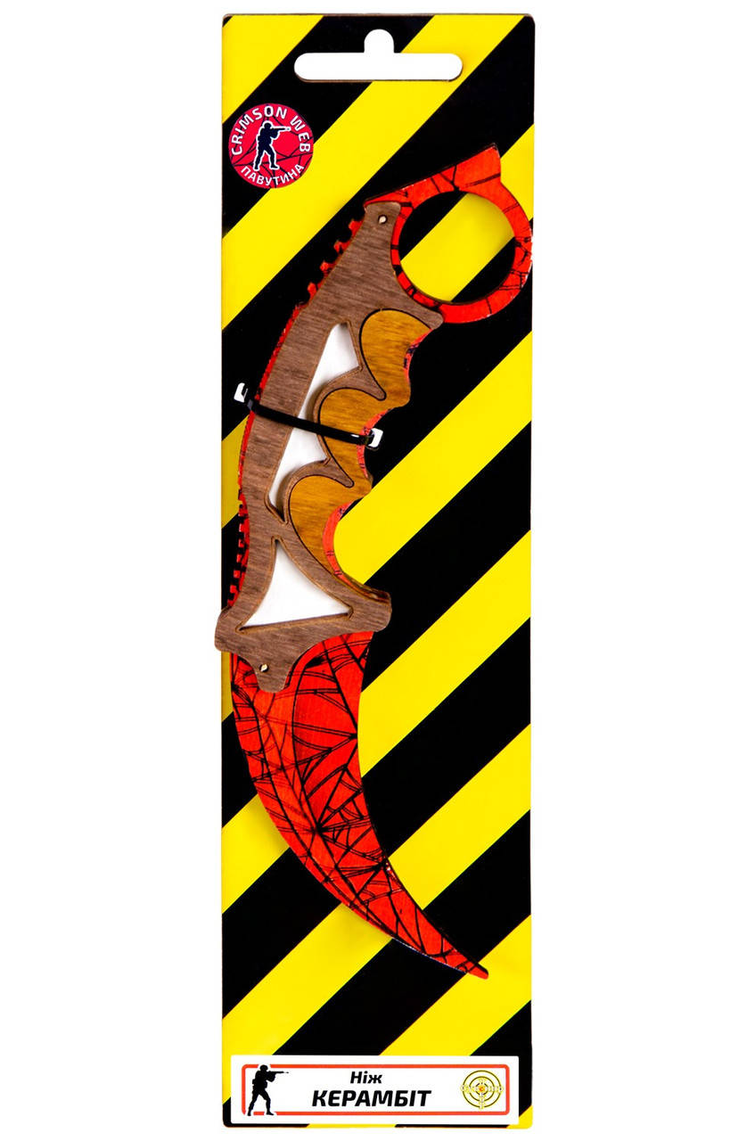 

Деревянный нож керамбит из игры Counter Strike Красная паутина