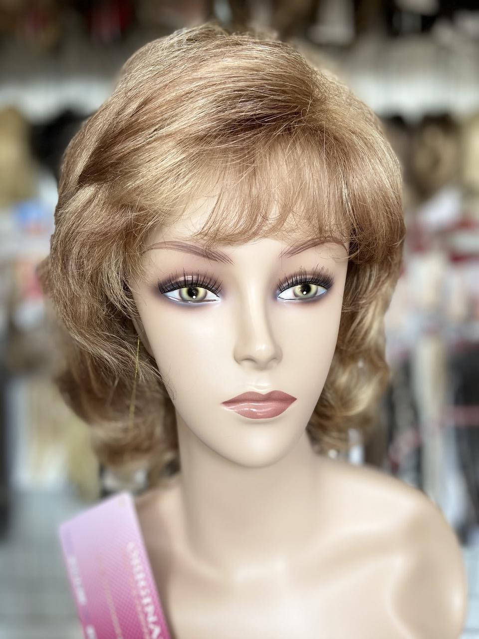 

Парик женский из натуральных волос Original стрижка каскад русый мелированный