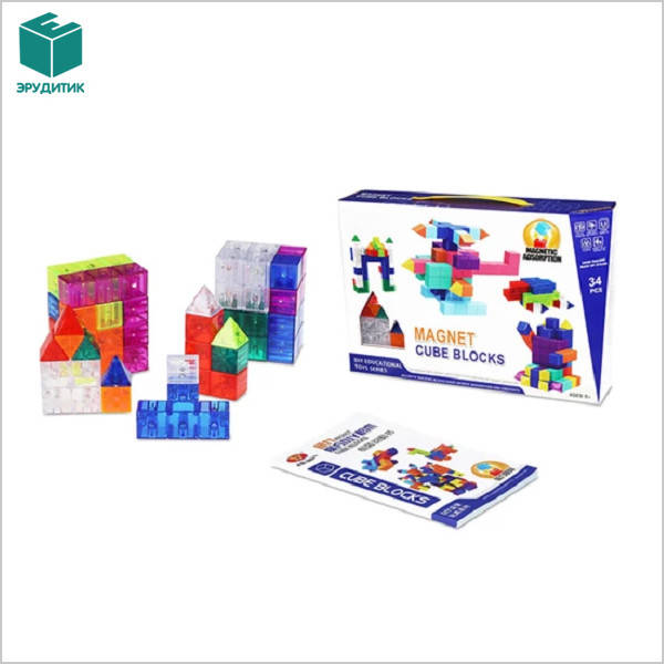 

Магнитные блоки с задачами Кубики Сома 34 детали YJ Magnetic Cube Blocks