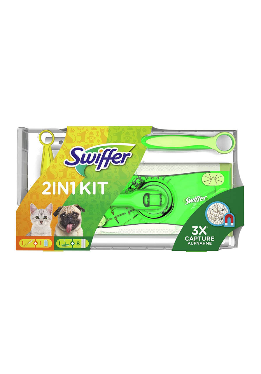 

Набор швабра Swiffer + 8 салфеток и магнит для пыли + 1 салфетка Swiffer - зеленый-разноцветный LI-112693