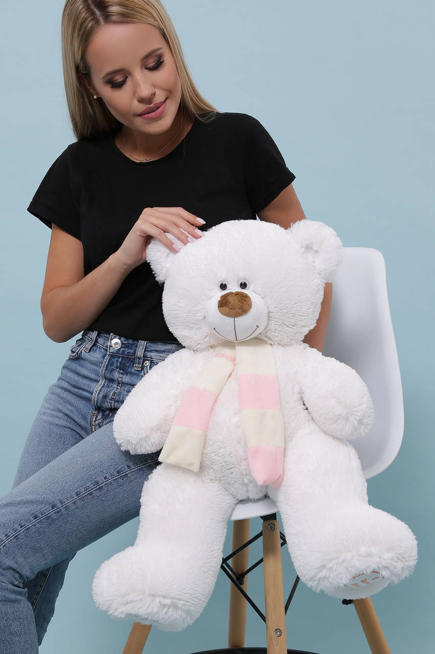 

Плюшевый белый мишка Тоша 85 см.