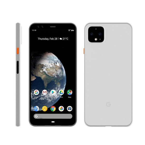 

Ультратонкий чехол для Google Pixel 4 Белый матовый пластик