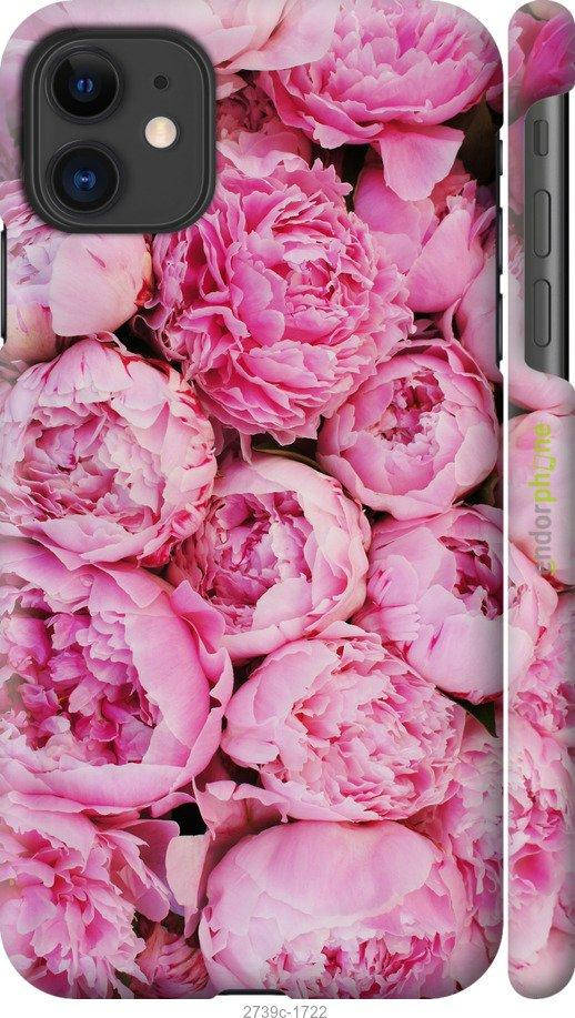 

Чехол на Apple iPhone 11 Пионы v3 "2739c-1722-18101", Розовый