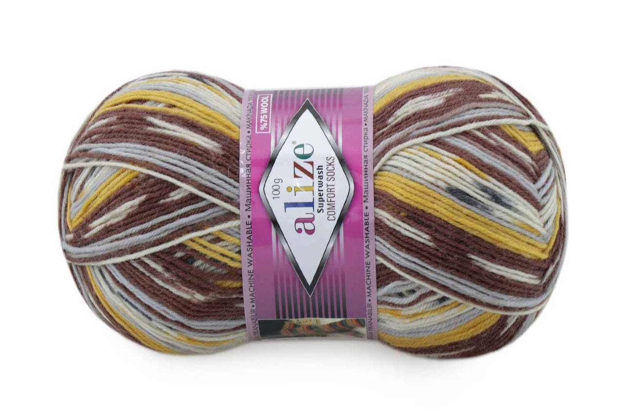 

Alize Superwash, №7652, Секционное крашение