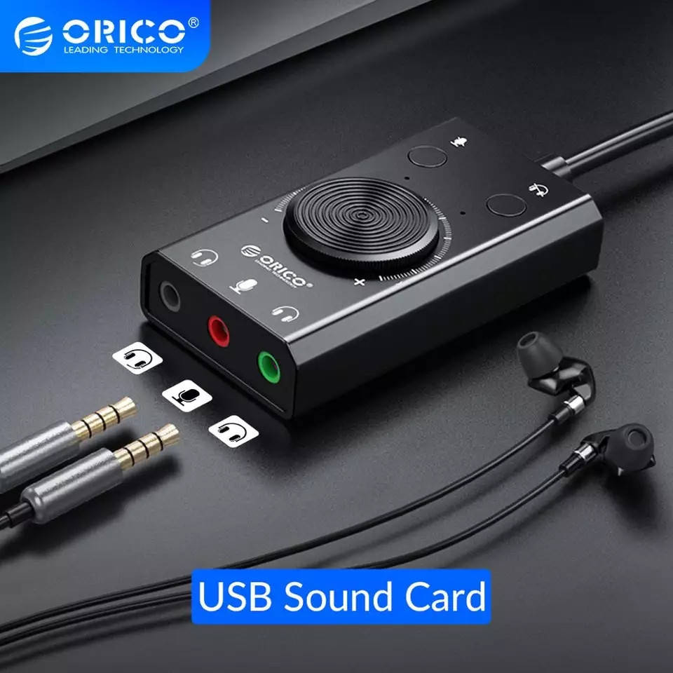 

Внешняя звуковая карта ORICO SC2 USB AUX 3.5 мм mini-jack