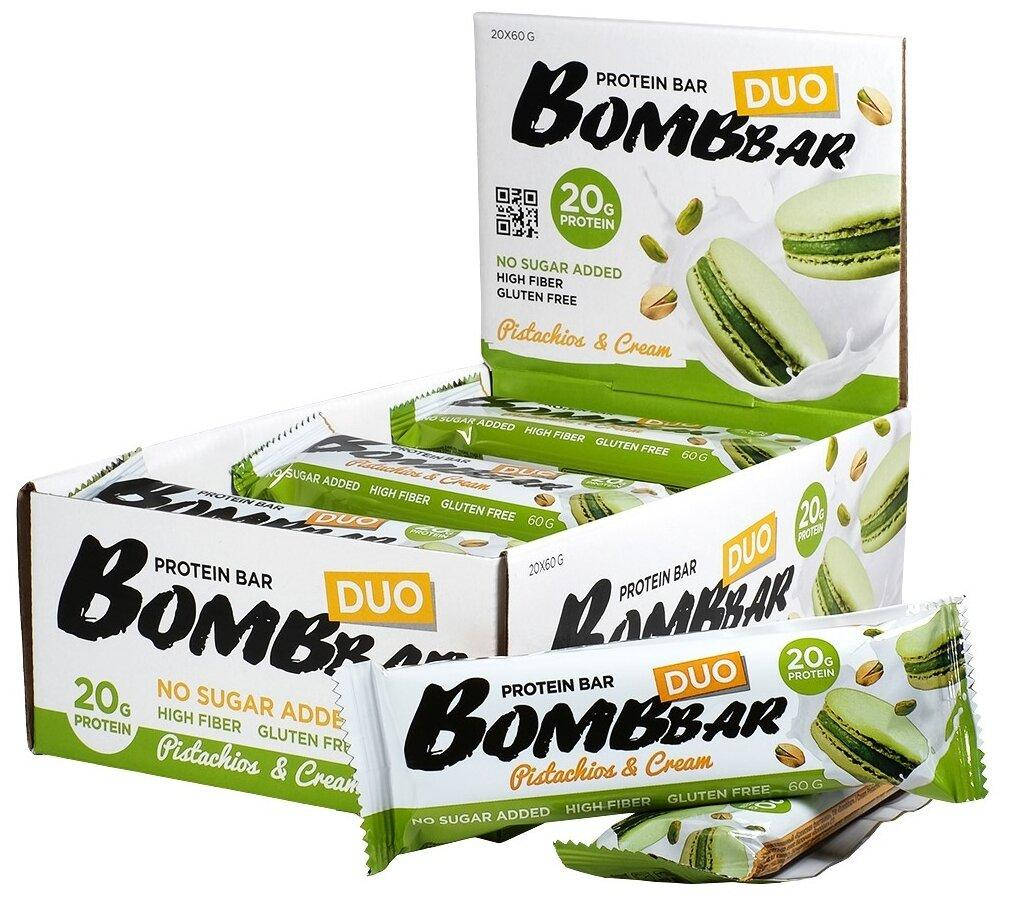 

Протеиновый батончик Bombbar Duo Кремовая Фисташка (60 грамм)