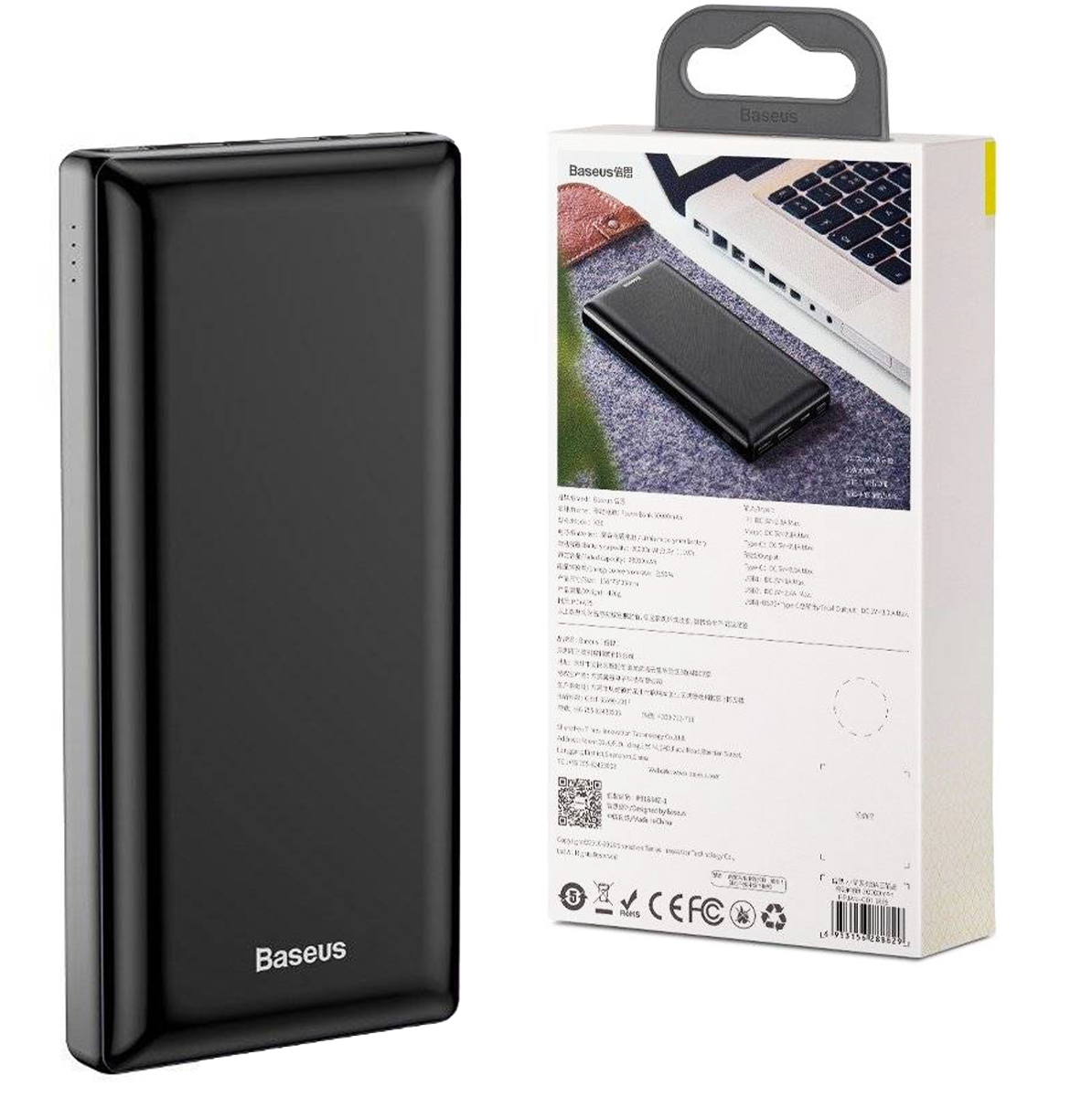 

Повербанк 30000 мАч Baseus Mini JA Fast Charge Power Bank 3A 30000mAh Black (PPJAN-C01)