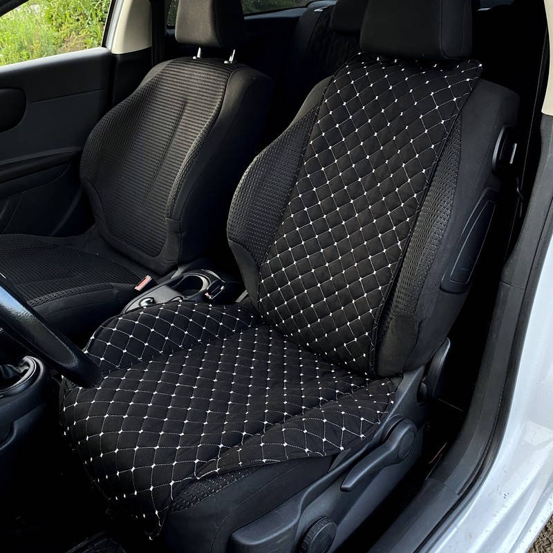 

Накидка чехол на сидения автомобиля Алькантара Эко-замш универсальный защитный авточехол Черный белый 1 шт