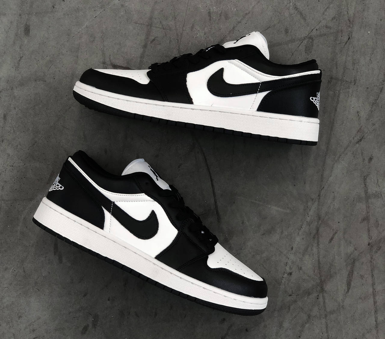 

Кроссовки женские Air Jordan 1 Low Black/White Найк аир Джордан низкие черно-белые, Черный