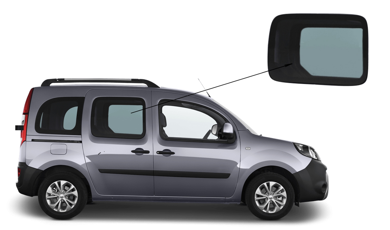 

Боковое стекло Renault Kangoo 2008-2019 переднее правое