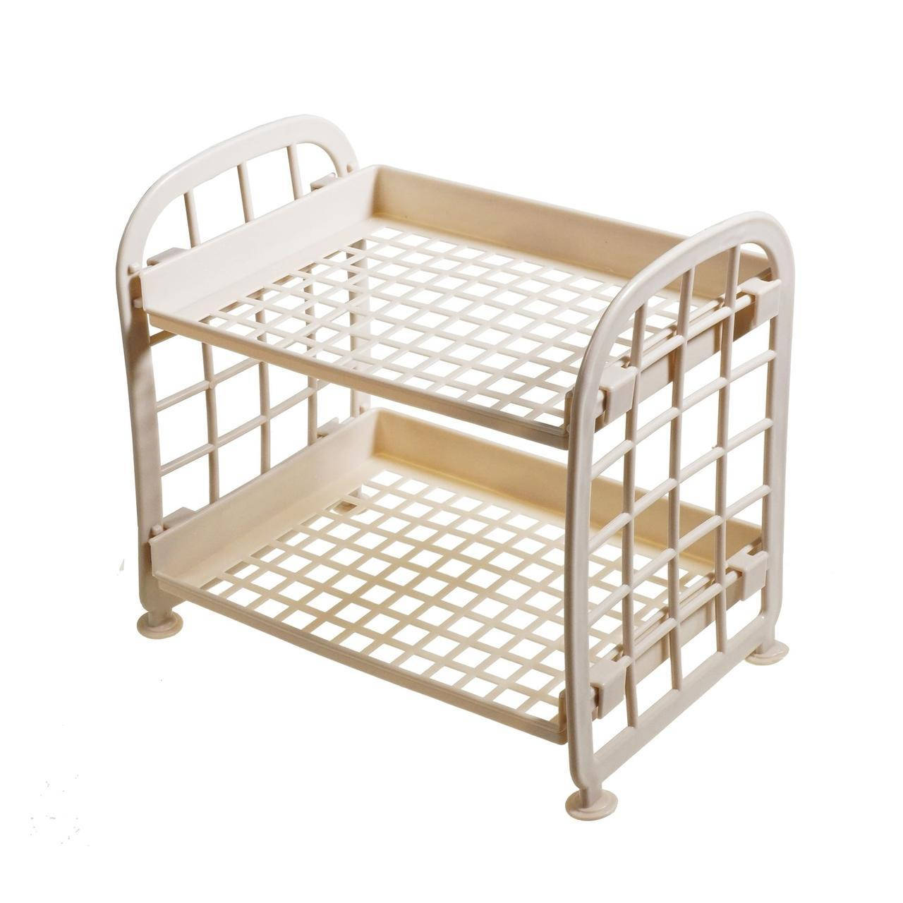 

Cтеллаж для хранения Supretto на 2 полки Бежевый (6016-1)