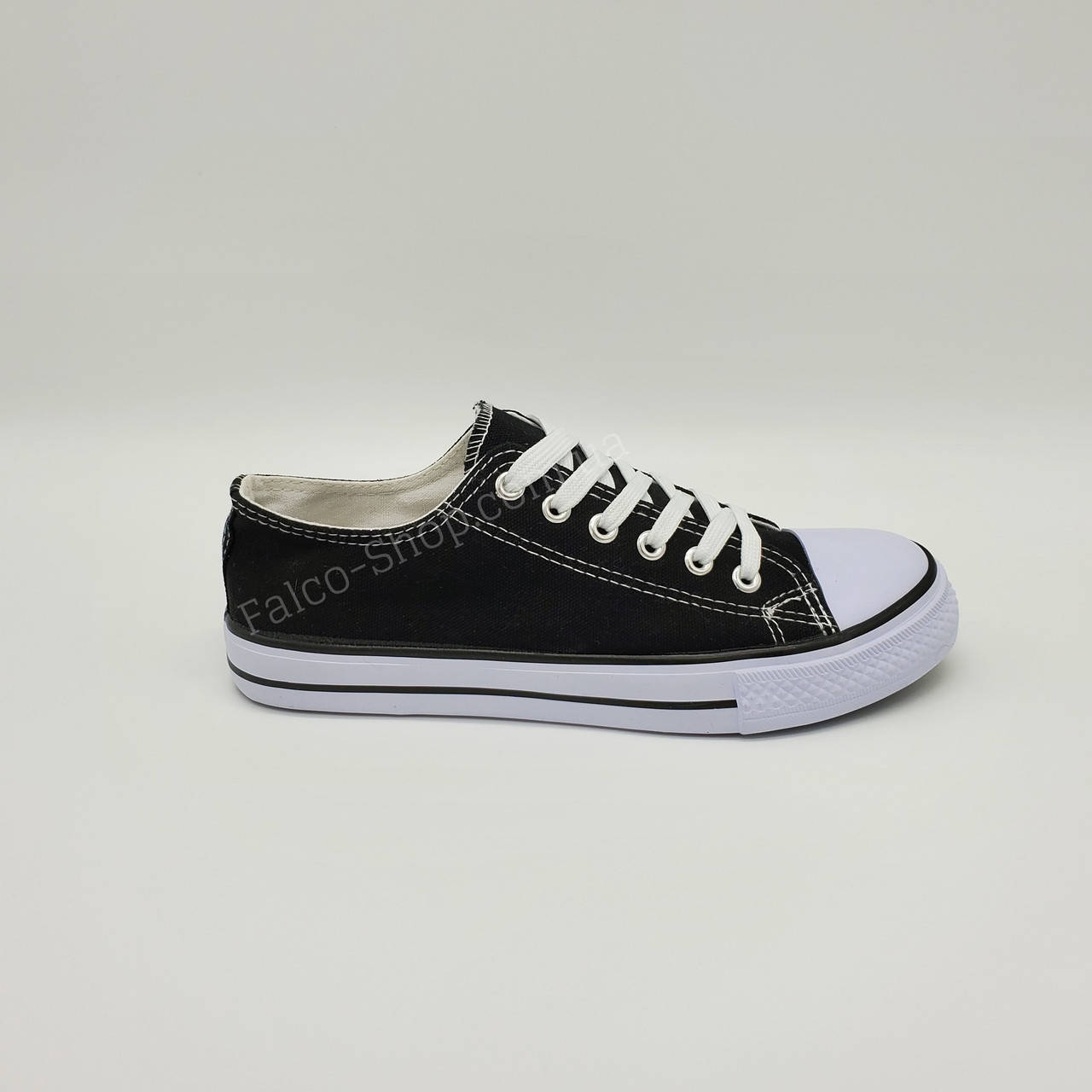 

Кеды мужские черные в стиле Converse.Кеды подростковые черные в стиле Converse., Черный