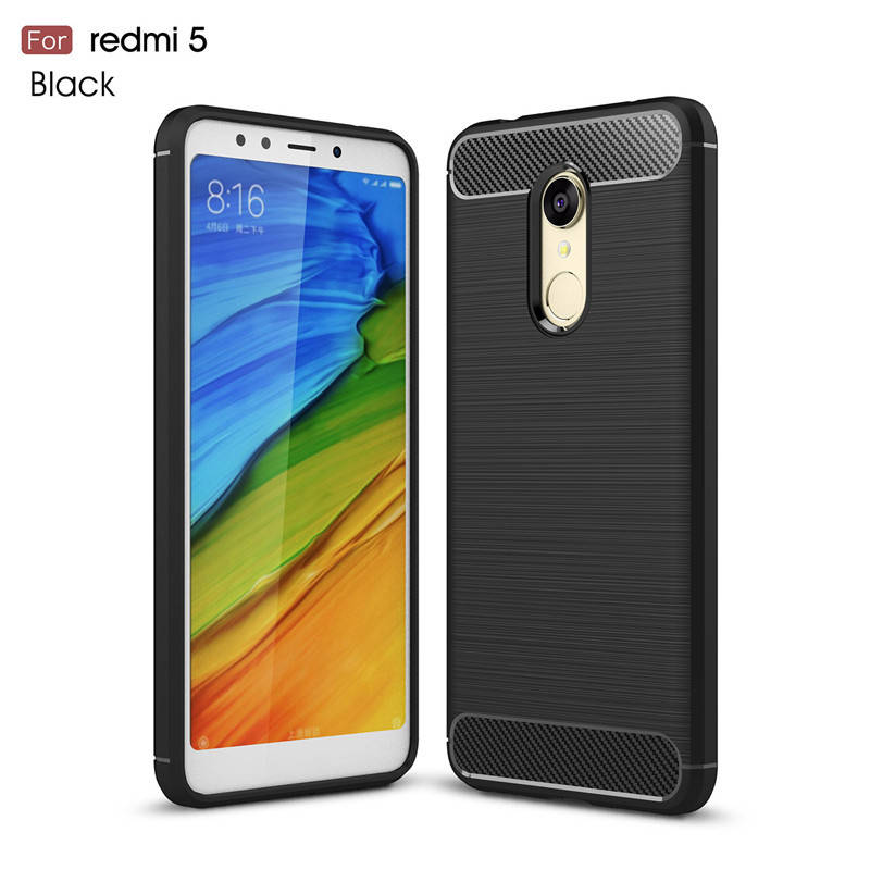 

Противоударный чехол для Xiaomi redmi 5, карбон, Черный