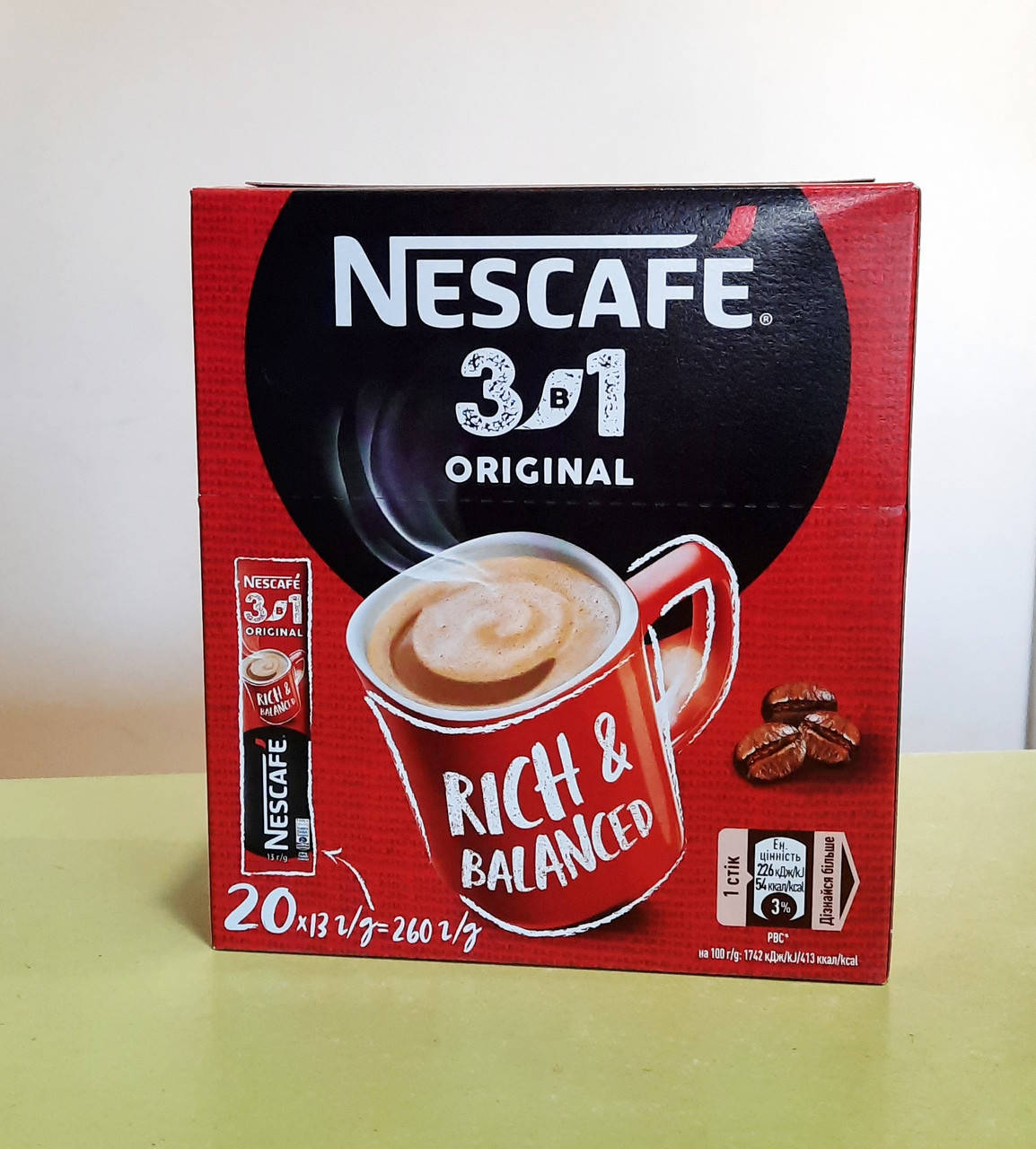 

Кофейный напиток Nescafe Original 3 в 1 20 стиков
