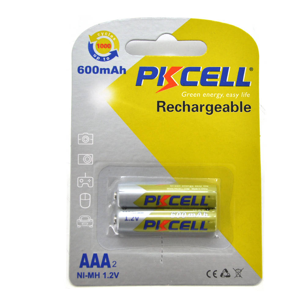 

Аккумулятор PKCELL 1.2V AAA 600mAh NiMH Rechargeable Battery, 2 штуки в блистере цена за блистер, Q12