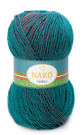 

Nako Ombre петроль-коричневый № 20384